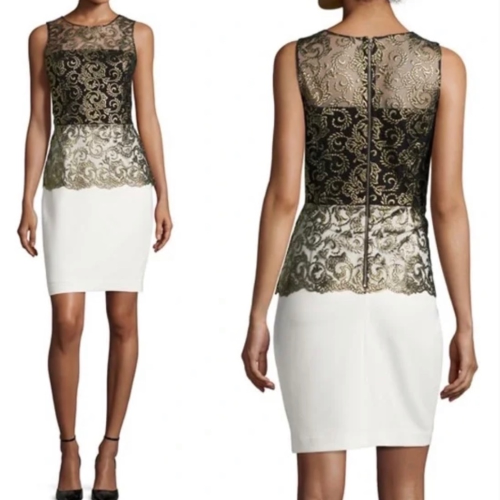 Sachin and Babi gold embroidered dress